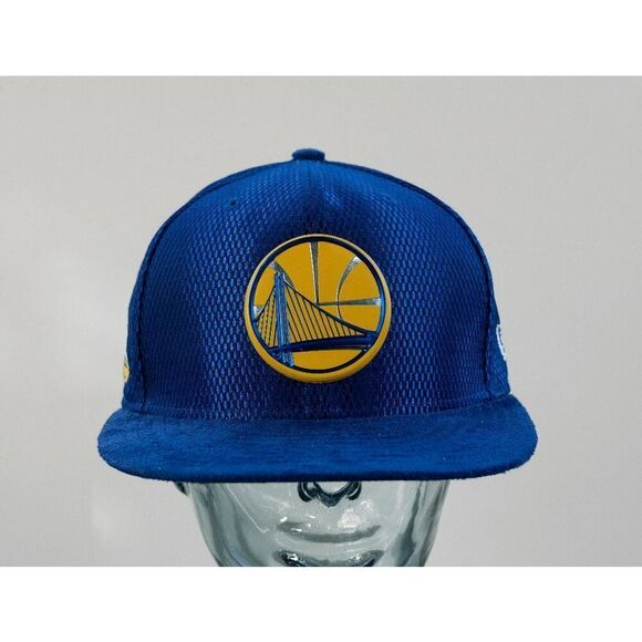 New‎ Era Golden State Warriors Blue NBA 59Fiftyb Snapback Hat Cap - Picture 1 of 14